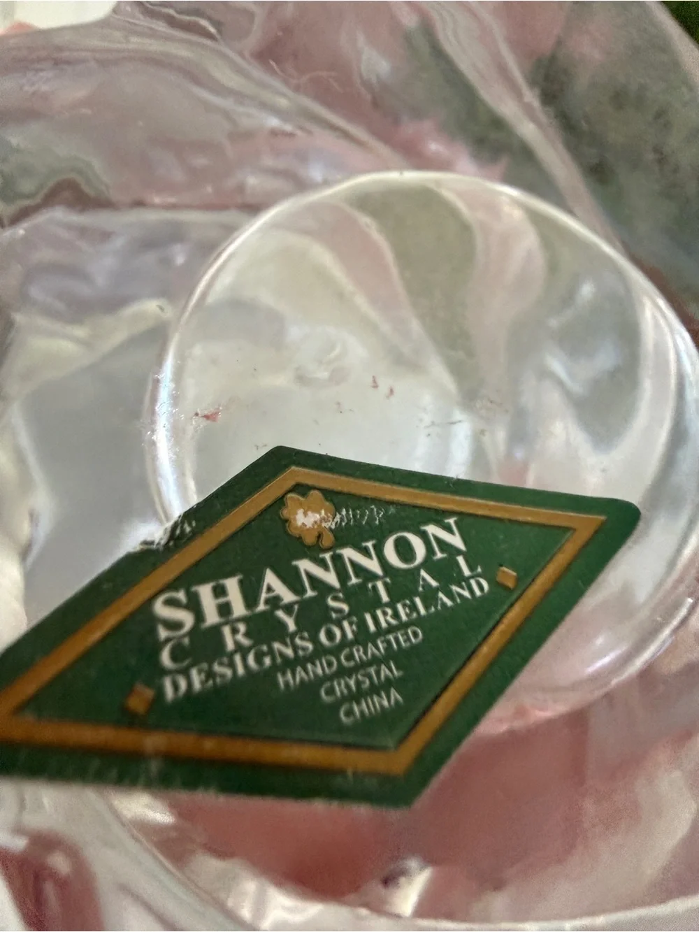 SHANNON IRELAND Clear Sculpted Leaf Glass Votive